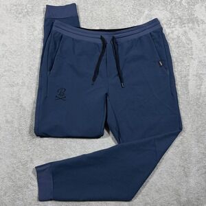 UNRL x BG Performance Pants Mens Large Blue Barstool Golf Tapered Joggers Active